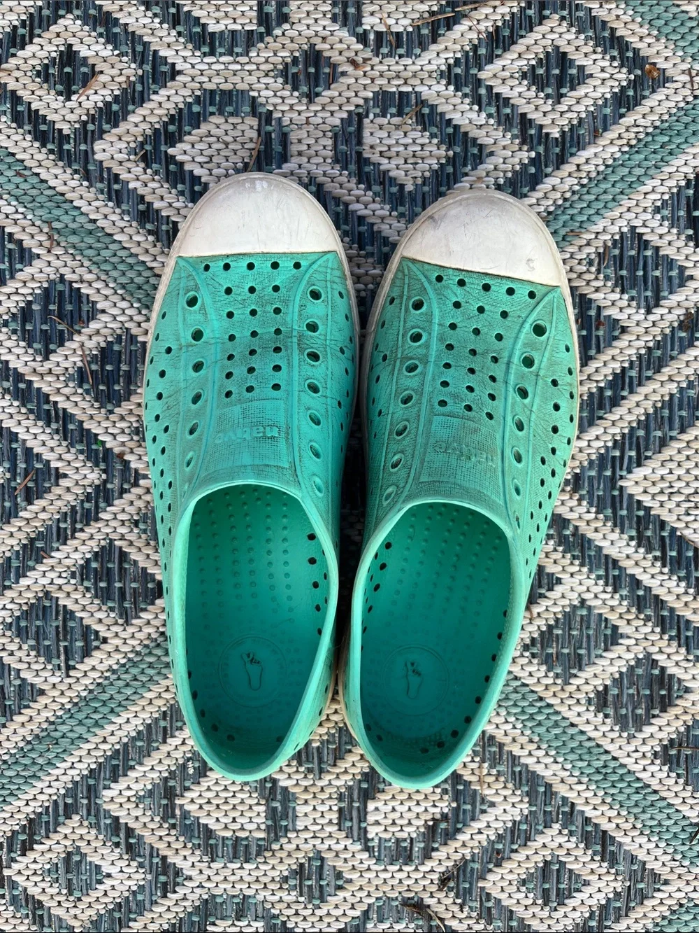 Kids Teal Jefferson Natives Slip-On Water Shoes J5